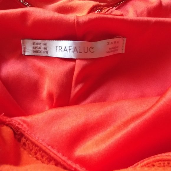 Zara Trafaluc Orange Sleeveless VNeck Shea… - Picture 5 of 7